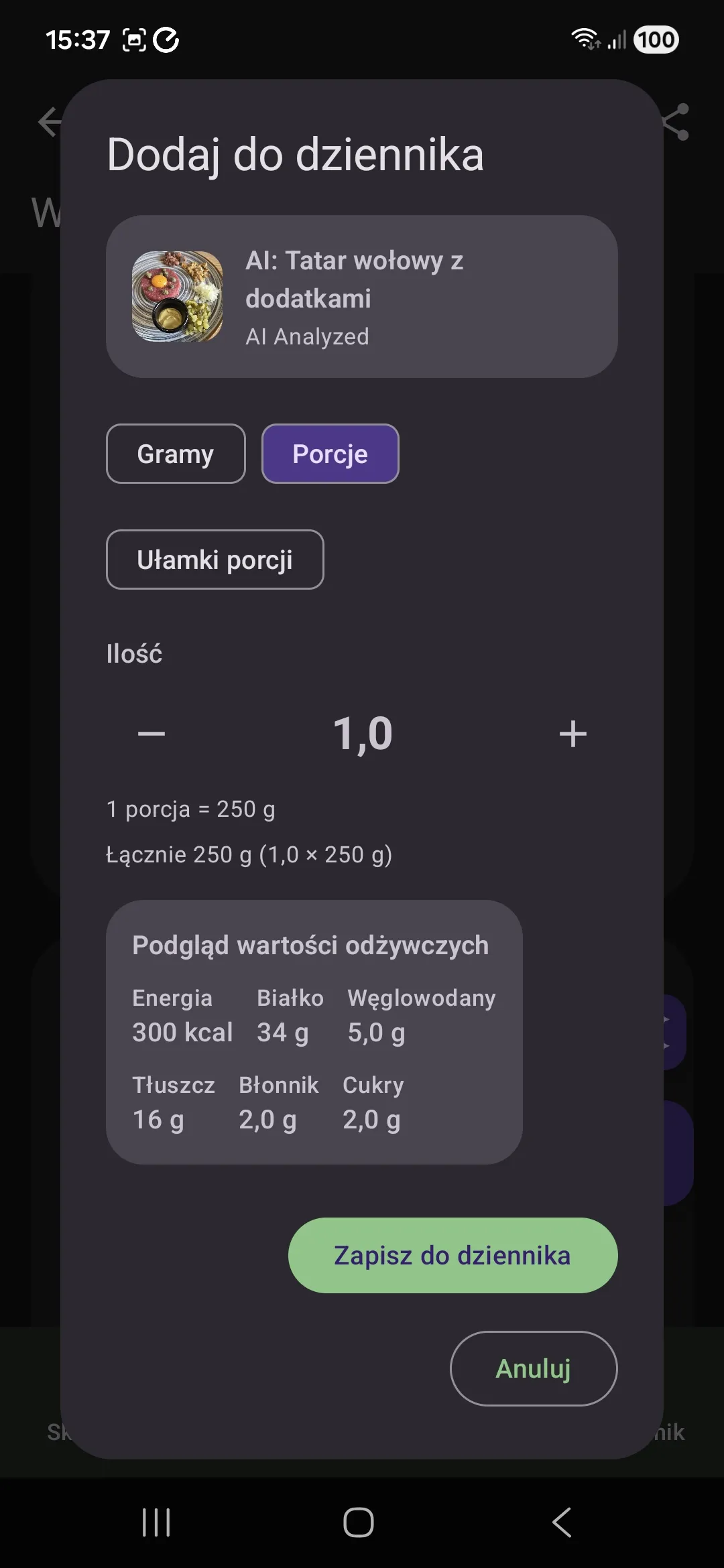 Dodaj do dziennika diety